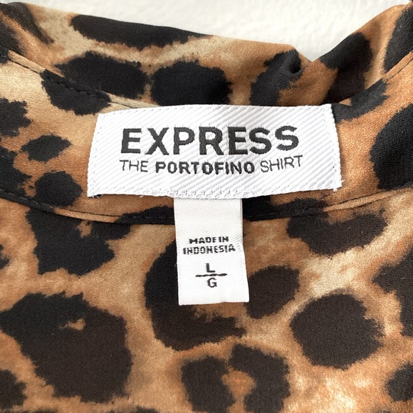 Express Animal print blouse - large - long sleeve, sleeves roll up - Picture 3 of 3